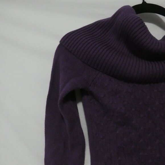 GUESS | medium | Purple Cowl Neck Sweater - Picture 2 of 16